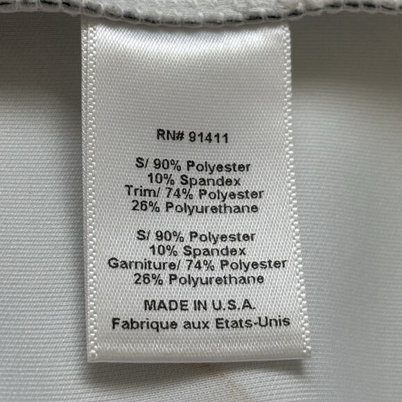 Clover Canyon Ashford Castle Dress Medium Neoprene Short Sleeve Bodycon Mini - Picture 8 of 14